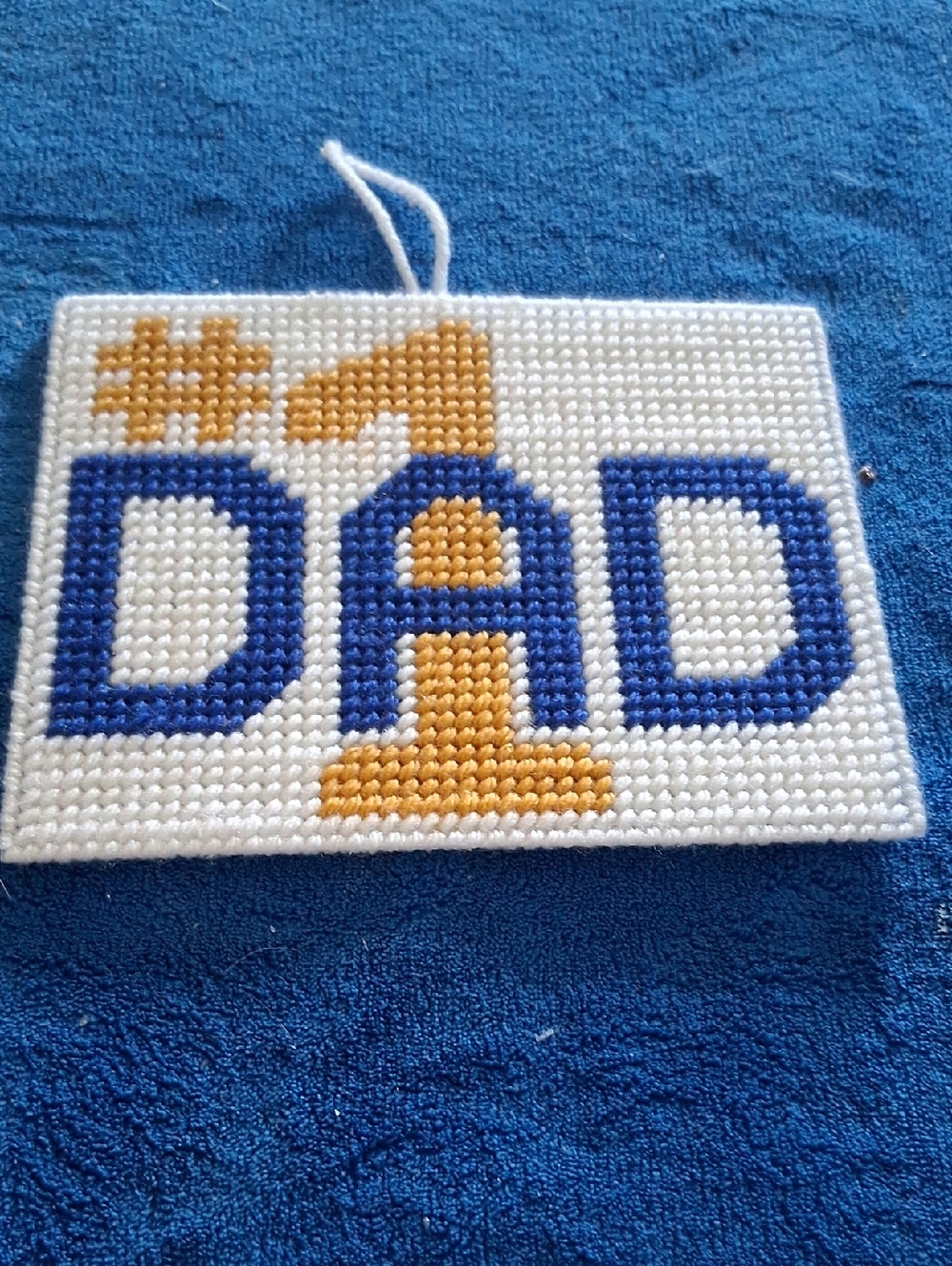 #1 Dad Wall Hanging - Blue & Gold